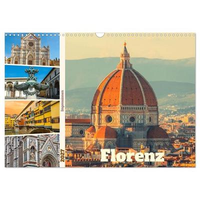 Florenz - Impressionen (Wandkalender 2027 DIN A3 quer), CALVENDO Monatskalender