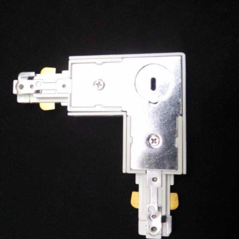 Silamp Connecteur LED pour Rail Monophasé Angle 90° BLANC