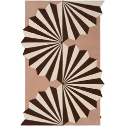 benuta Finest Kurzflor Teppich Pli Rosa 160x230 cm - Moderner Kurzflor-Teppich für Wohnzimmer