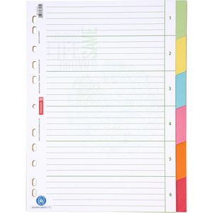 Brunnen Register 1066575, A4, blanko, Karton, 6-teilig, vollfarbig