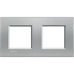 Legrand LNA4802M2TE Abdeckrahmen LIVINGLIGHT: 2-fach, 2 + 2 Module, Farbe: Tech