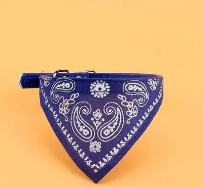 Uplifted Finds Lovely Adjustable Pet Triangular Scarf Bandana Collar blue
