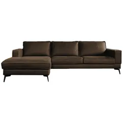 ECKSOFA BLOOM Dunkelbraun Leder