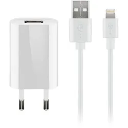 goobay Ladekabel mit Adapter USB-A / Micro-USB 12 W weiß