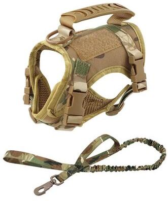 Uplifted Finds Tactical Cat Harness Escape Proof Adjustable Pet Vest With Handle Breathable Mesh camouflage Set