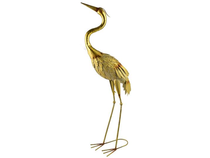 Mondex Figur Cedric 50/18/95cm Grün Metall, Goldfarben, 20x60x60 cm, Dekoration, Dekofiguren & Skulpturen, Dekoobjekte