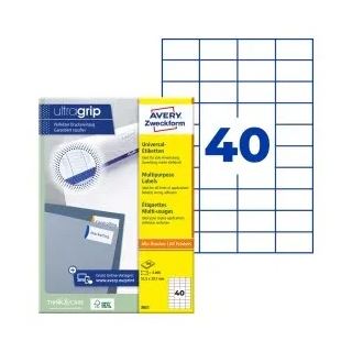 AVERY Zweckform 4.000 Etiketten 3651 weiß 52,5 x 29,7 mm