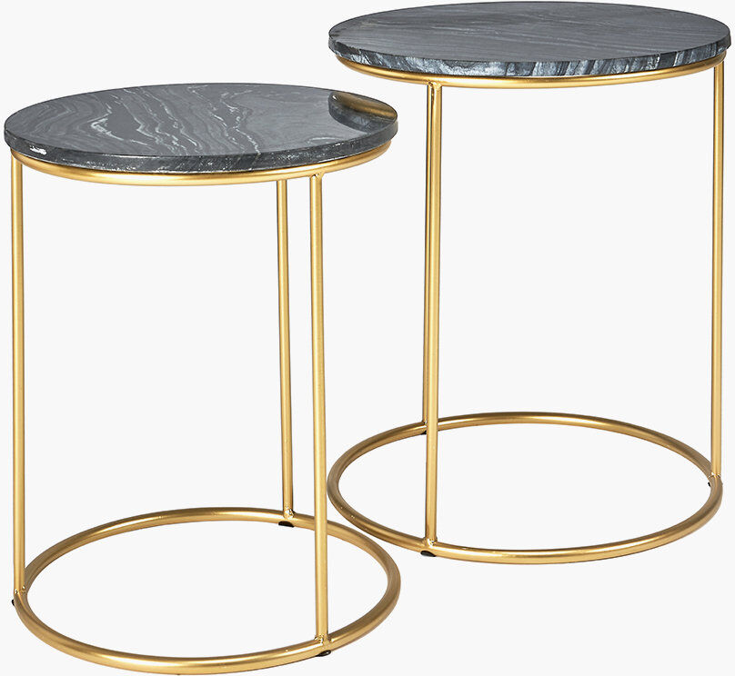Canora Grey Milly Nesting Tables Black 47cm H X 47cm W X 40cm D