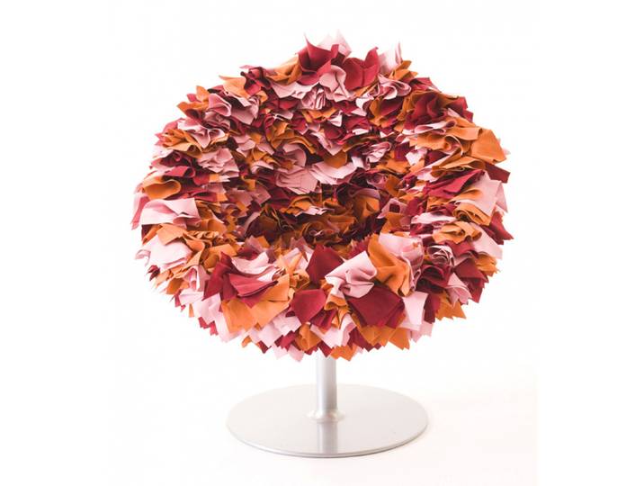 MOROSO fauteuil BOUQUET (Rose / Rose antique / Orange / Retro rose antique - Tissu / structure en acier)