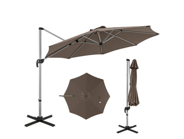 AMPELSCHIRM 339cm Braun