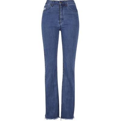 Bequeme Jeans KARL KANI "Karl Kani Damen", Damen, Gr. 25, Normalgrößen, vintage indigo, 100% Baumwolle, unifarben, Jeans