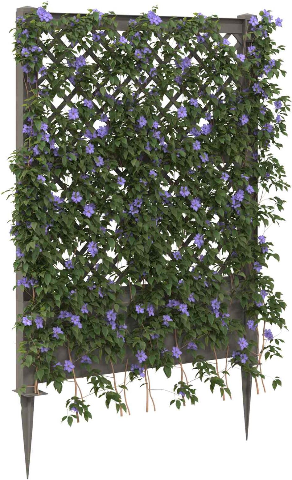vidaXL Trellis avec pique PP Gris