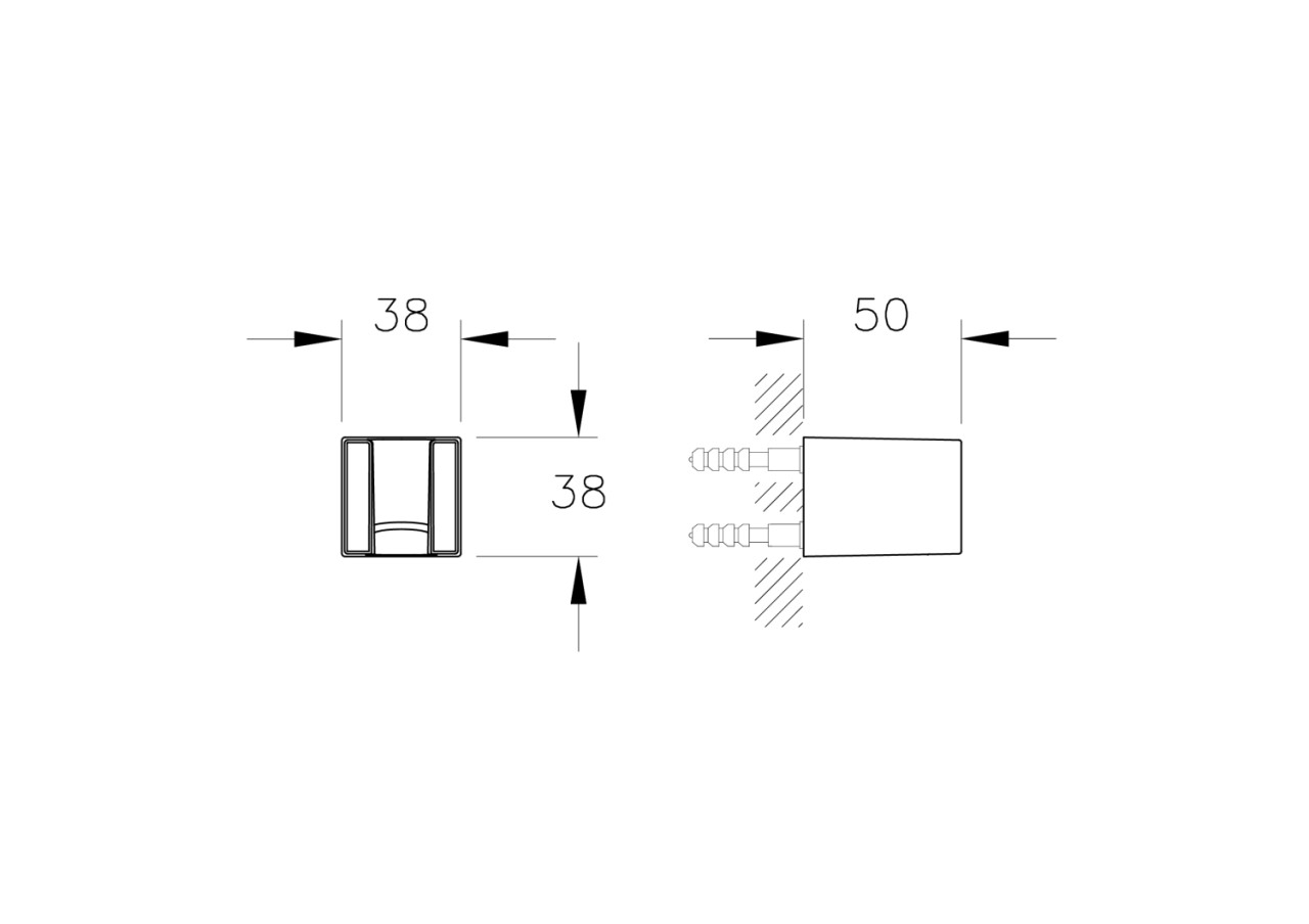 VitrA Universal Square Wandhalter für Handbrause Kupfer Soft,A4593329 A4593329