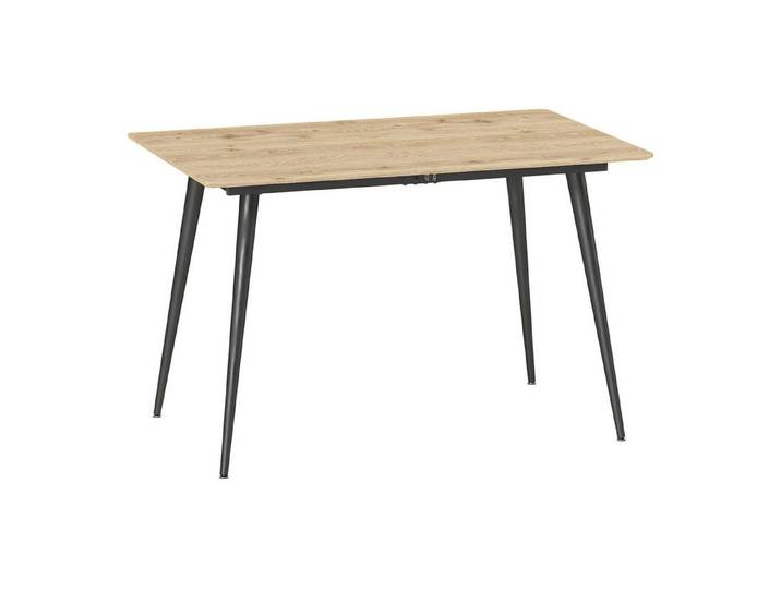 MODFU Esstisch Ausziehbarer Esstisch Natur, 120/160x75 cm, mit Stahlbeinen (Packung, 1-St., Küchentisch für 6-8 Personen, modernes Design), Vielseitiger Esszimmertisch für Familie & Gäste