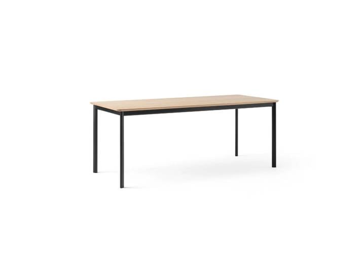 &Tradition Drip HW116 Esstisch 83x193 cm Black frame-clear lacq. oak