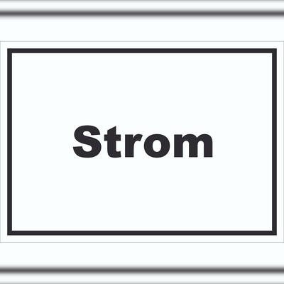 HB-Druck Strom Schild mit Text Anschluss waagerecht A0 (841x1189mm)