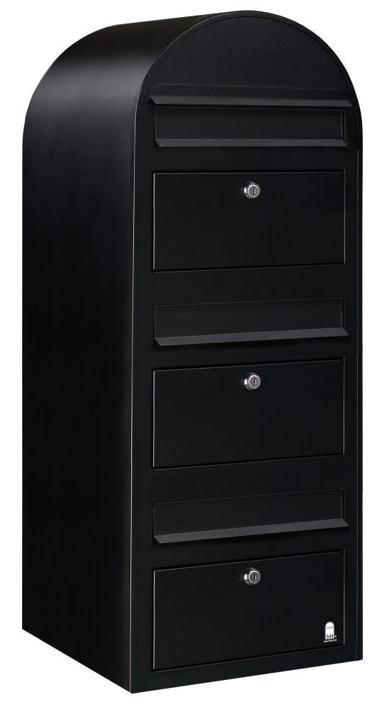 Brievenbus Trio 9005 Bobi Wandmontage in Structuurzwart