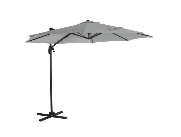 Svita Ampelschirm Hellgrau, 290x290 cm, Sonnenschutz, Ampelschirme
