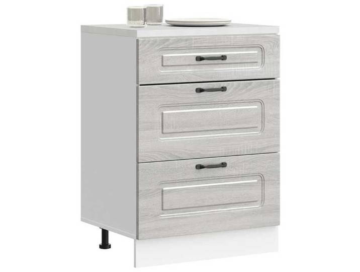Mobilier de Cuisine-Armoire de cuisine Kalmar sonoma gris bois d'ingénierie NEUF BM988386141