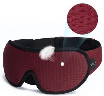 Smart Shopping Spot Soft Padded Sleeping Mask Block Out Light, Ergonomic Eye Shade Blindfold For Restful Sleep red