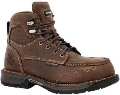 "Georgia Boot Athens 360 6"" Nano Comp Toe Side-Zip Work Boot - Mens 10 Brown Boot W"