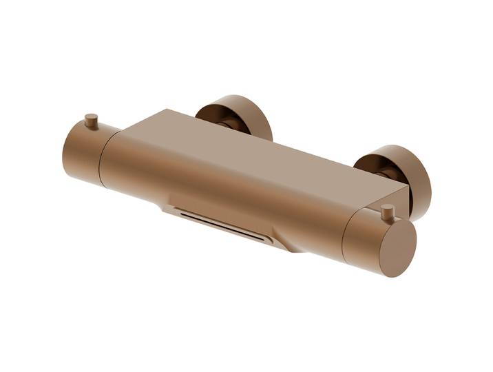 Wiesbaden Style Thermostatische Badmengkraan - Waterval - Cooltouch - Geborsteld Brons Koper PVD