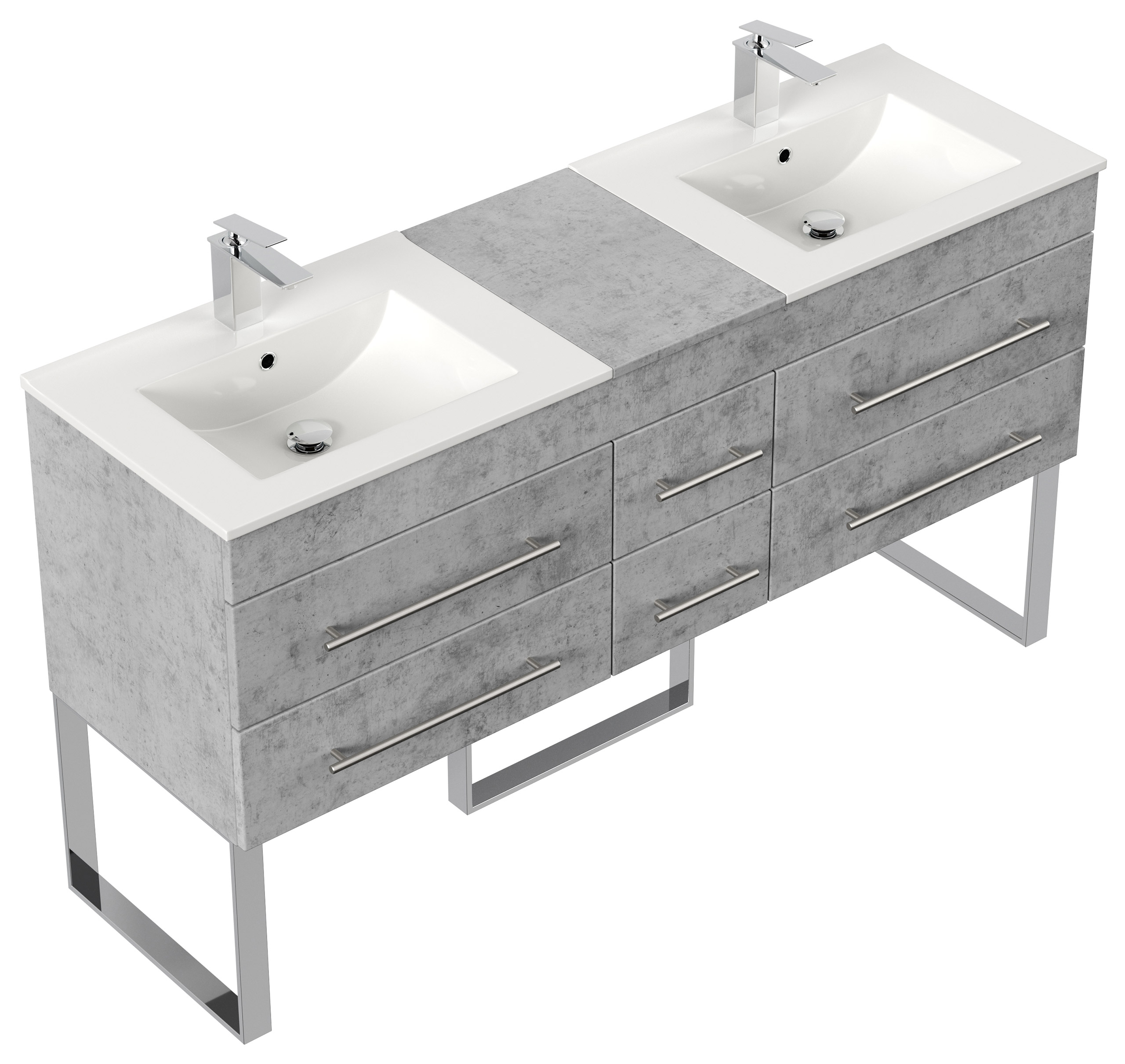 Stand Badmöbel Roma XL SoftClose beton : Beton Varianten: Beton