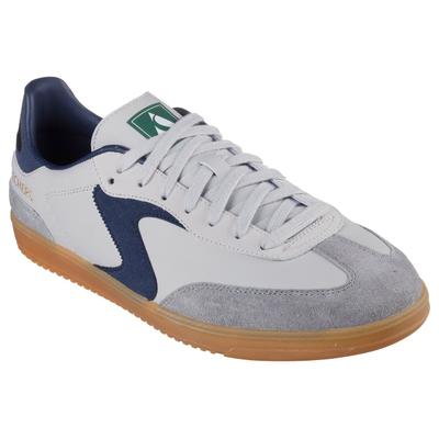 Sneaker SKECHERS "HOTSHOT", Herren, Gr. 44, Textil, grau (grau, navy), Leder, Veloursleder, kontrastfarbene Details, Schuhe Sneaker, mit Kontrastbesätzen