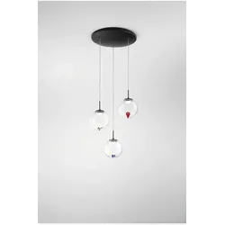 Fabas Luce 3770-47-373 Ariel Pendelleuchten 21W Transparent/gemischt