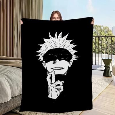 Uplift Picks Gojo Satoru Anime Flannel Throw Blanket Soft Plush Bed Cover 09 50x60in (130cmx150cm)