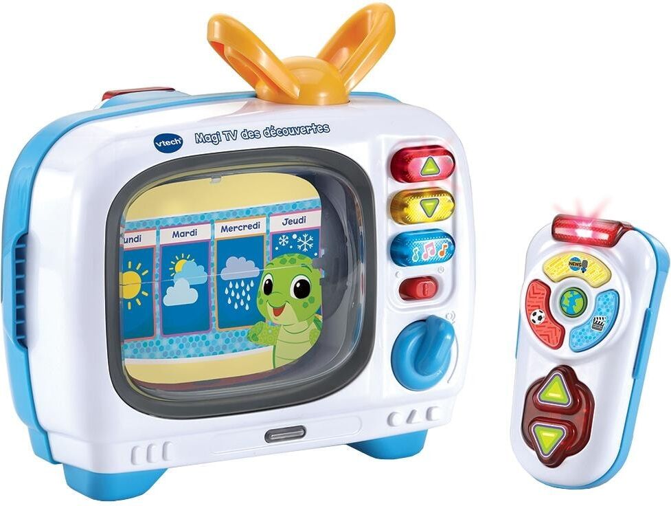 Lernspielzeug VTECH "Magi TV des découvertes Französisch", Kinder, bunt (blau, weiß), Lernspielzeug Lernspielzeug blau, weiß Einheitsgröße