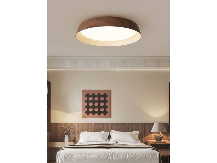 Salon moderne lumière LED plafonnier nouveau Style rétro chambre étude couleur noyer Antique maison hôtel Villa luminaire