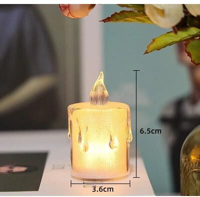 Uplift Treasures 24 Piece Flameless LED Flickering Pillar Candles For Home And Party Decor b