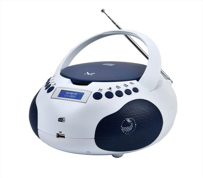 Majestic Lettore Cd Audio/mp3 Portatile Ah 265dab-bianco/blu