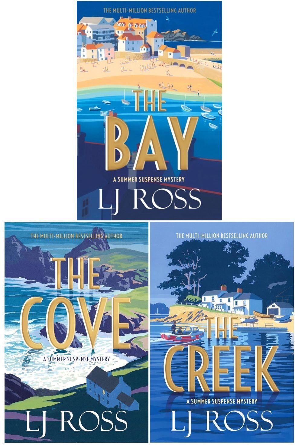 Dark Skies Publishing UK Ltd LJ Ross Summer Suspense Mysteries 3 Books Set (The Bay, The Creek, The Cove)