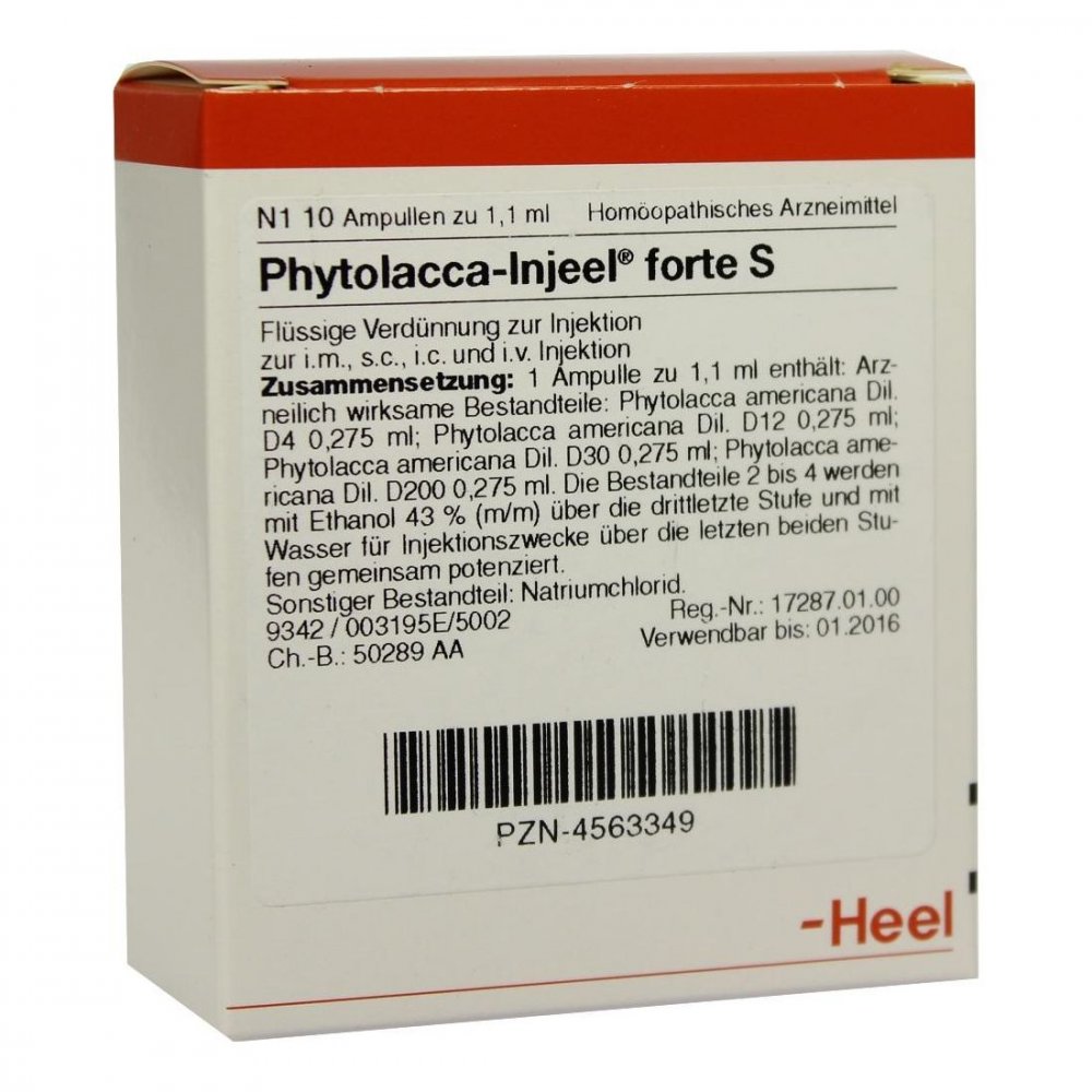 Biologische Heilmittel Heel GmbH Phytolacca Injeel forte S Ampullen 04563349