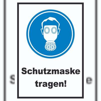 HB-Druck Schutzmaske tragen Schild A1 (594x841mm)