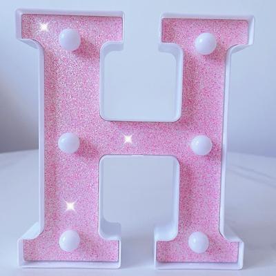 16cm rosa Buchstaben Lichter Dekoration Lichter Urlaub Geburtstag Weihnachtsdekoration Lichter