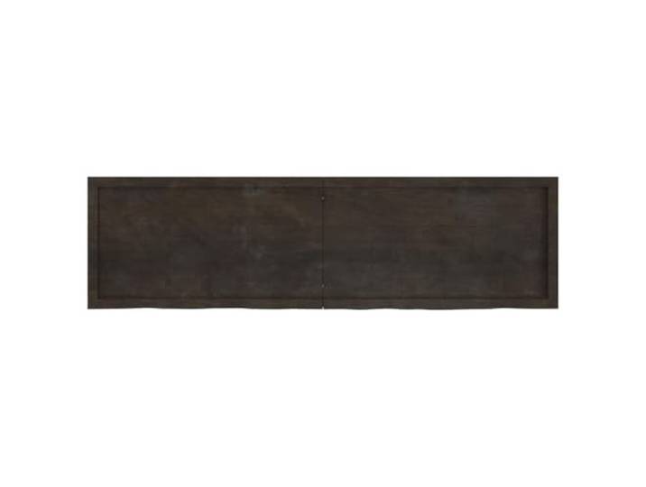 NKOPPFG Massivholz Eiche Tischplatte Dunkelbraun 180x50 cm Klappbar mit Scharnieren, Handgefertigt mit Naturkante, Behandelte Oberfläche, Vielseitig kombinierbar