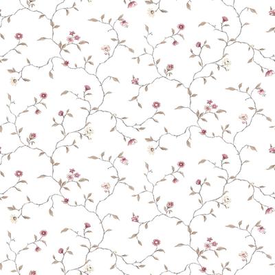 Galerie Wallcoverings Kitchen Recipes Floral Trail Vinyl on Non-woven Matte Wallpaper Roll