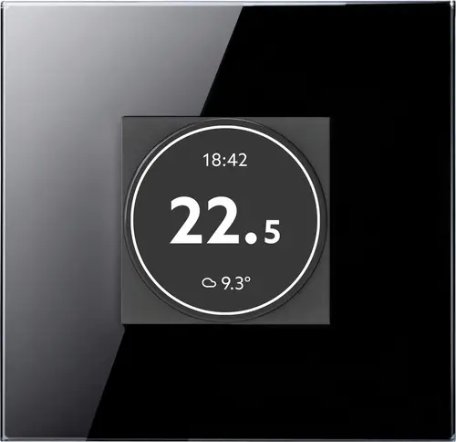 Finder 4BSTHSW.KMN2 Swipe S Raumthermostat Unterputz Tagesprogramm, Wochenprogramm Smartes Thermostat/Hygrostat Touch-Bedienfeld