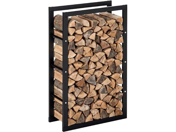HOMCOM Houtrek - Metaal - 60x25x100cm - Zwart