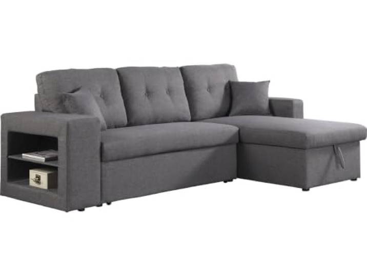 Ecksofa reversibel mit Schlaffunktion Axel - 3-Sitzer - Grau