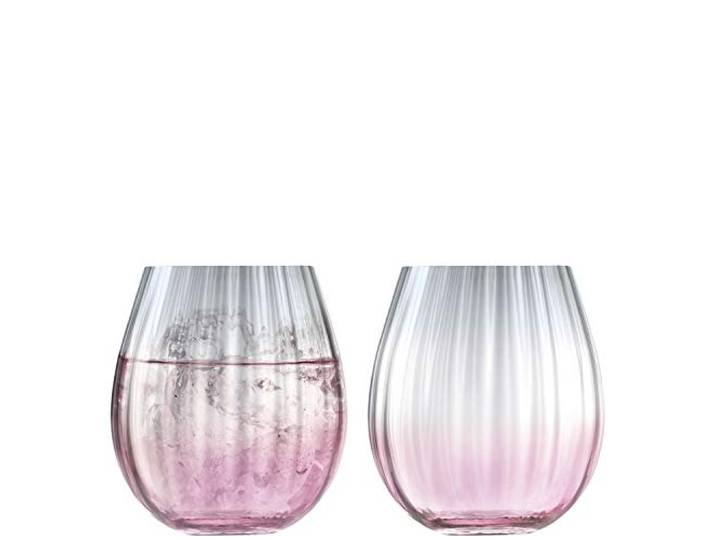 LSA DU02 Dusk-glazen, 425 ml, roze/grijs, 2 stuks
