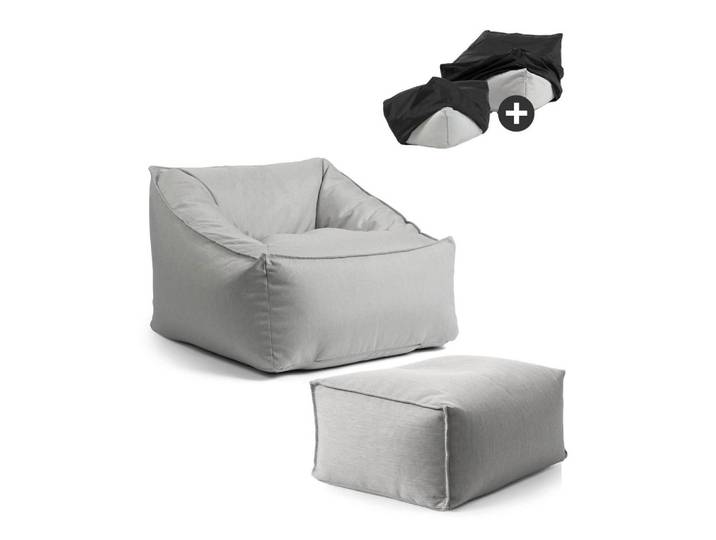 OUTDOOR SITZSACK Der Sunnyboy mit Hocker