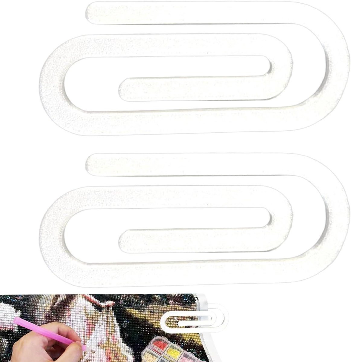 Doekklemmen Canvas Clips Wit - 2 Stuks - Antislip en Herbruikbaar voor het Stabiliseren van Schilderijen