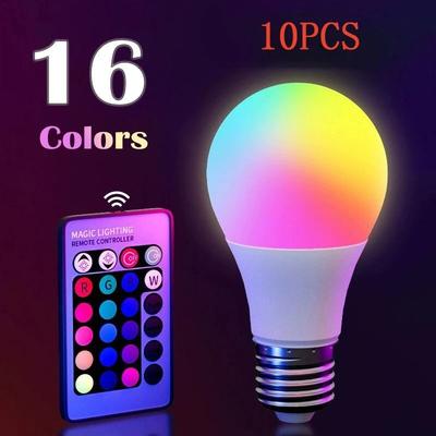 Uplifted Goods 16 Color RGB Intelligent LED Illumination Bulb 10pcs