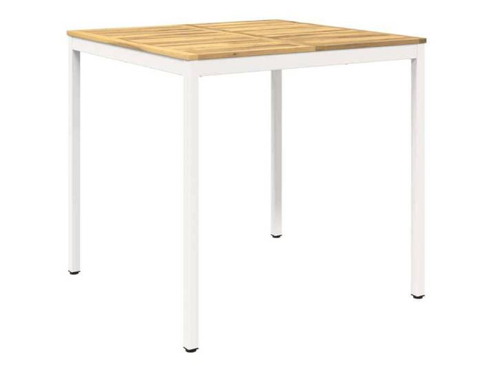 NOUVEAU Table terrasse - Table de Bar de Jardin - blanc - 110x108 5x105cm - Table d'extérieur 86226