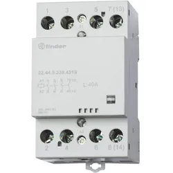 Finder Contactor 40A, 3 NO + 1 NC, 24vac/dc, Widerstand