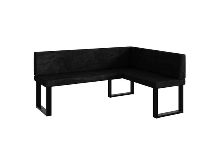 MEBLINI Eckbank für Esszimmer - Küchenbank - Essecke - Sitzecke Küche - Toni - U-Beine 128x168x87cm Rechts - Graphit Samt